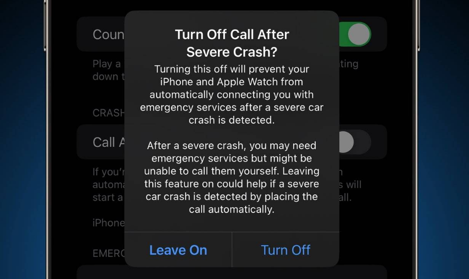 彝良苹果14维修分享 iPhone 14 和 Apple Watch 上关闭崩溃检测 